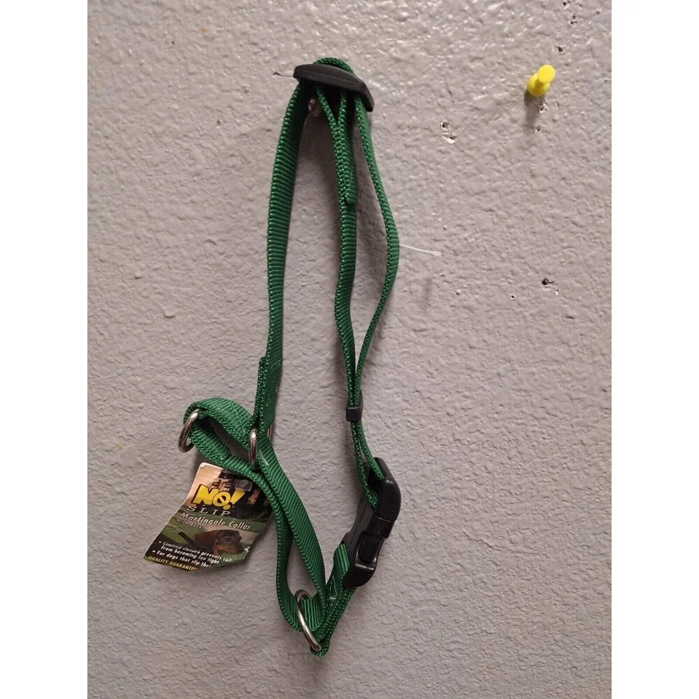 Martingale Big Dog Collar Premium ~ No Choke ~ L Nylon No Buckle Training green